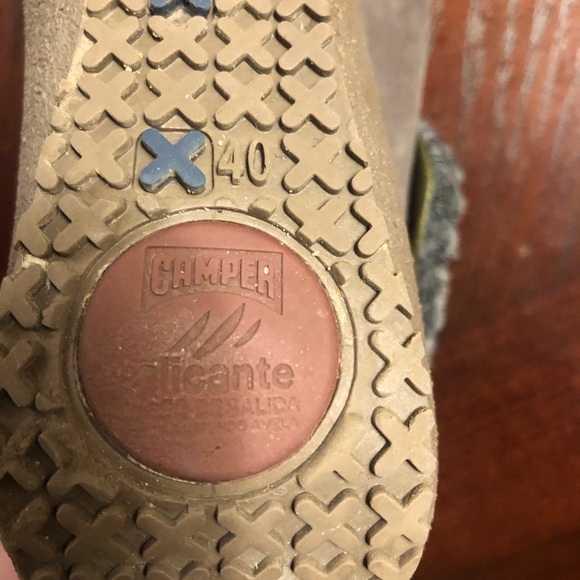 Camper Alicante Grey Suede Wedge Felt Bootie US 10 - Picture 9 of 9